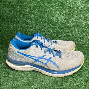 Asics Mens Gel Cumulus 24 1011B366 Gray Blue Running Shoes Sneakers Size 12.5